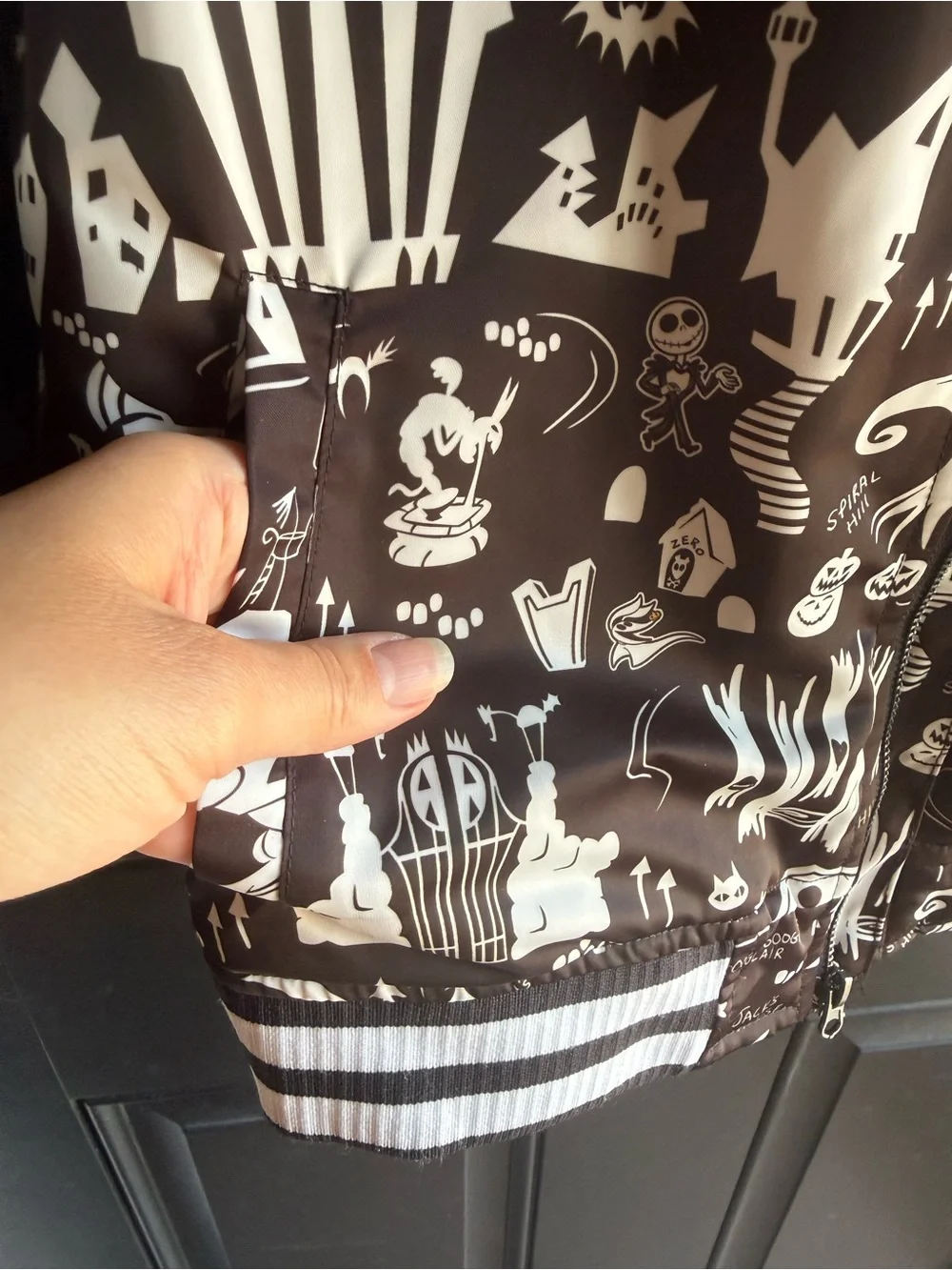 Disney The Nightmare Before Christmas varsity bomber jacket for kids Size 9/10